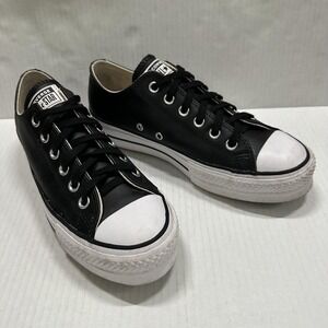 Converse Chuck Taylor All Star 2 Shoes Womens 8 Black Leather Sneakers 556181C